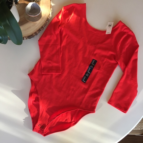 GAP Tops - GAP Tomato Red Bodysuit -Size Medium {NWT}